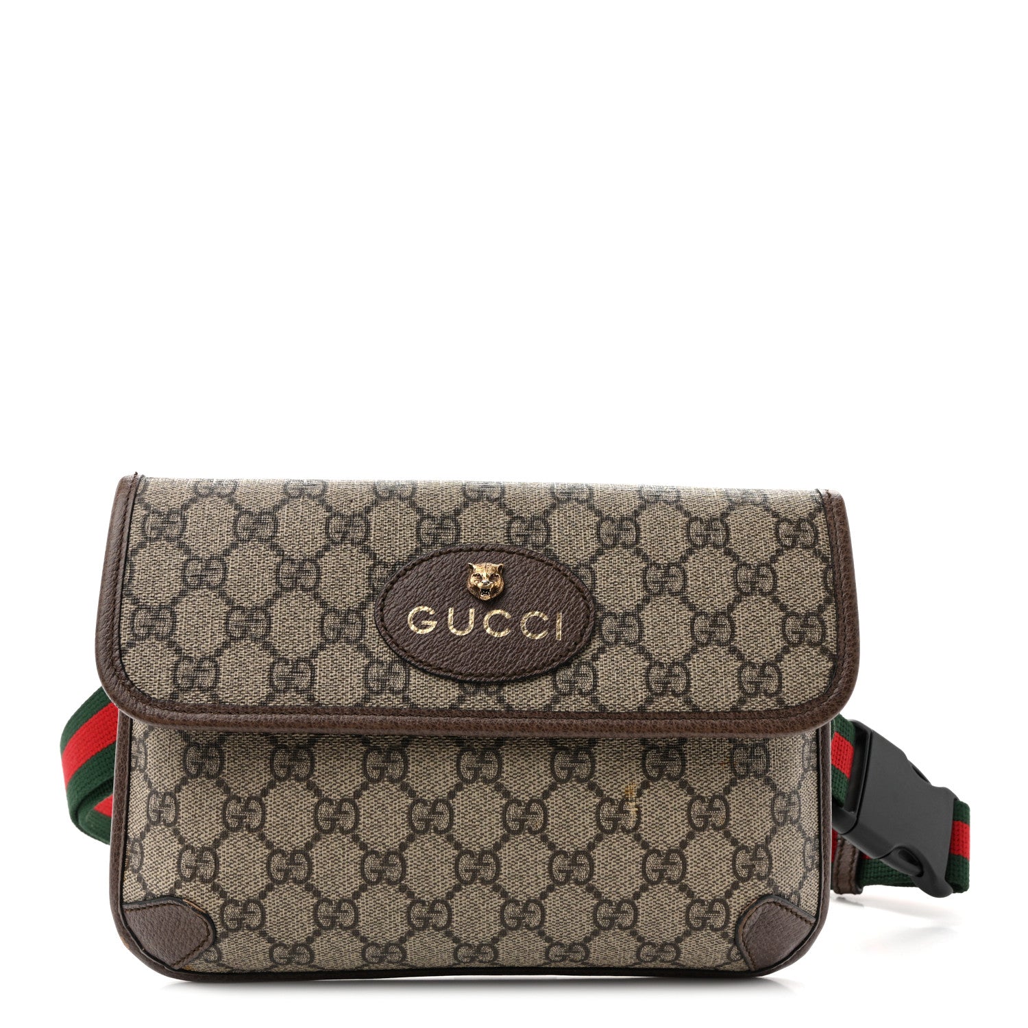 Gucci GG Supreme Monogram Neo Vintage Web Belt Bag Brown 1 of 11