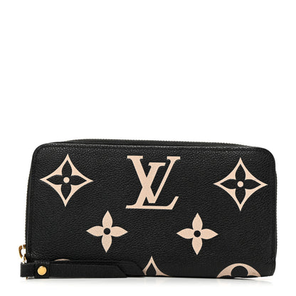 Louis Vuitton Empreinte Monogram Giant Zippy Wallet Black Beige 1 of 6