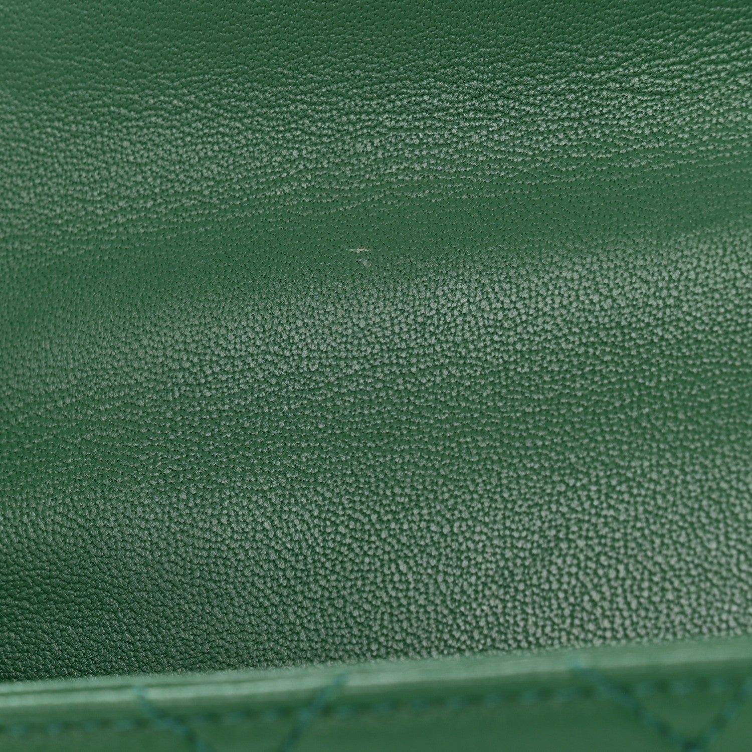 Chanel Lambskin Quilted Chain Infinity Top Handle Flap Green 11 of 13