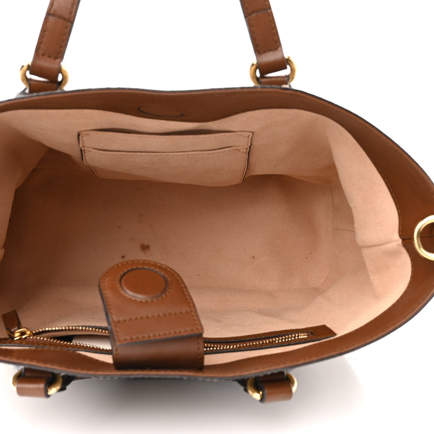 Soft GG Supreme Monogram Small Crossbody Tote Beige Cuir