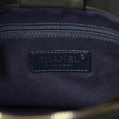 Chanel Iridescent Calfskin Small New Bubble Quilt Tote Dark Grey 6 of 12