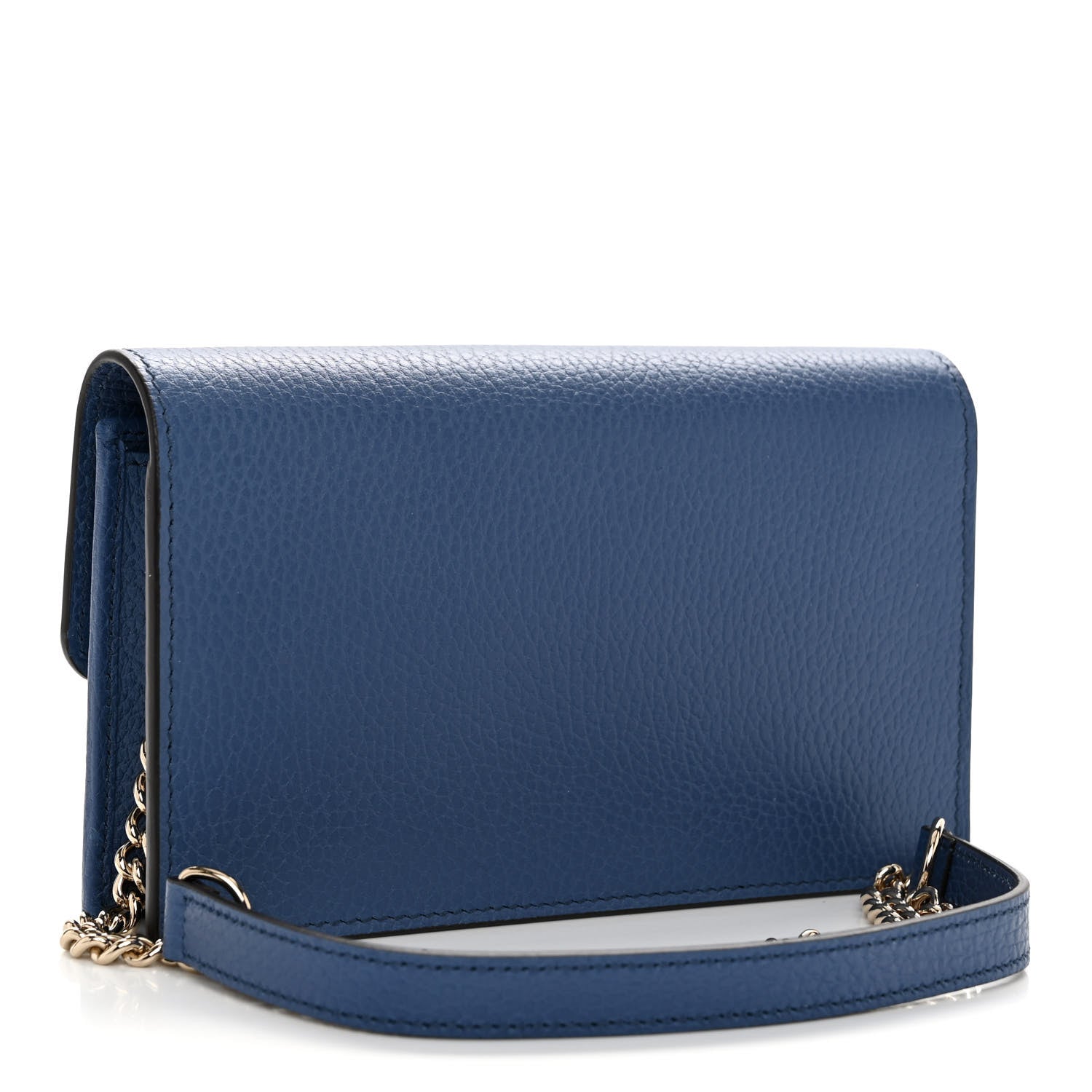 Gucci Dollar Calfskin Interlocking G Chain Wallet Caspian 3 of 9