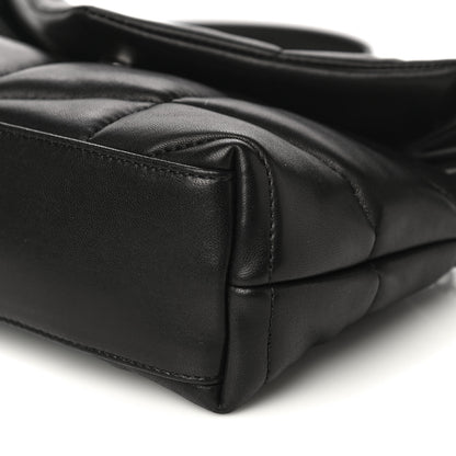 Saint Laurent Lambskin Quilted Toy Loulou Puffer Monogram Chain Satchel Black 10 of 11