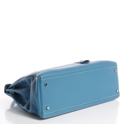 Hermes Togo Kelly Retourne 40 Blue Jean 11 of 24