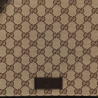 Gucci GG Monogram Medium Flap Messenger Bag Beige Dark Brown 8 of 10