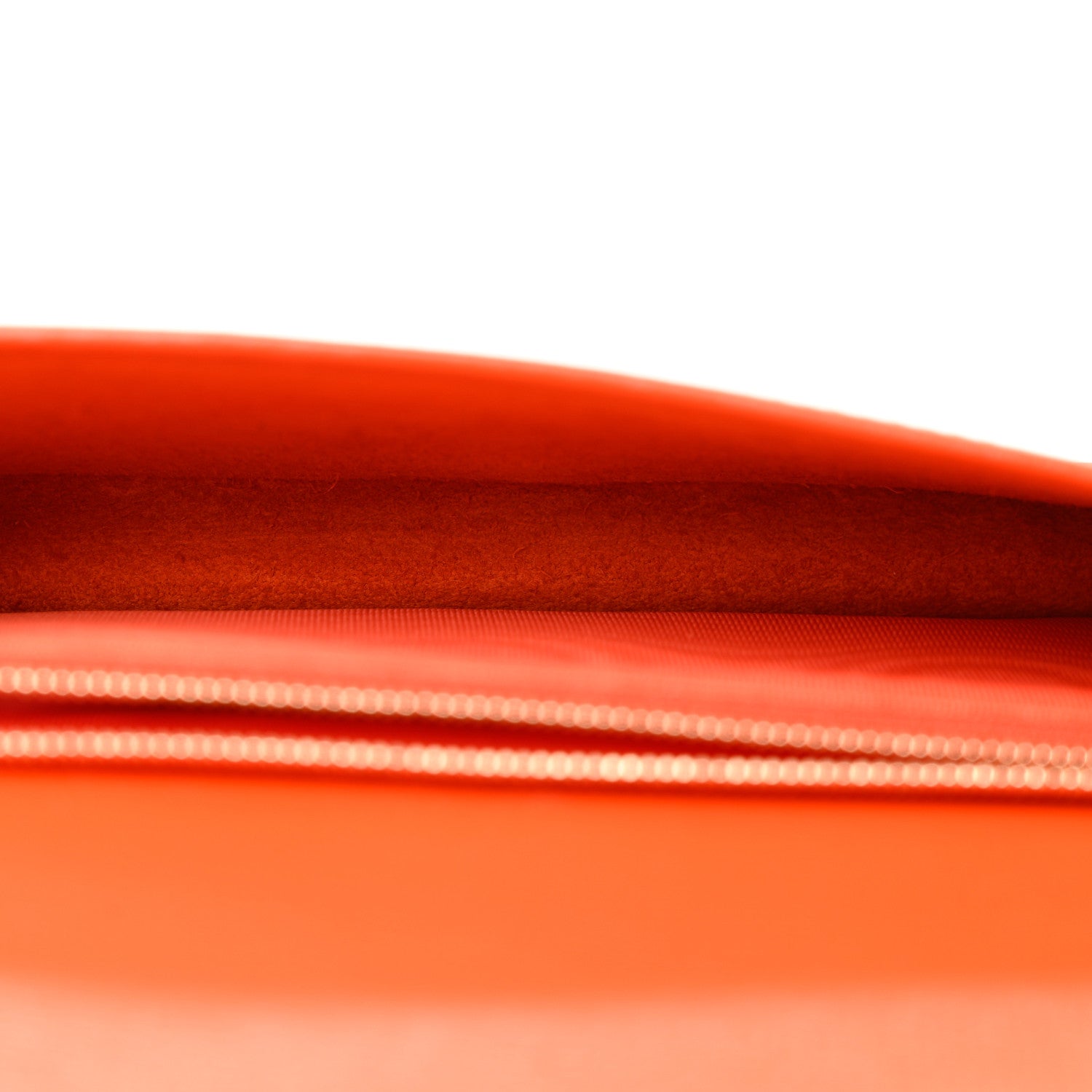 Gucci Azalea Calfskin Enamel Horsebit 1955 Wallet On Chain Deep Orange 5 of 14