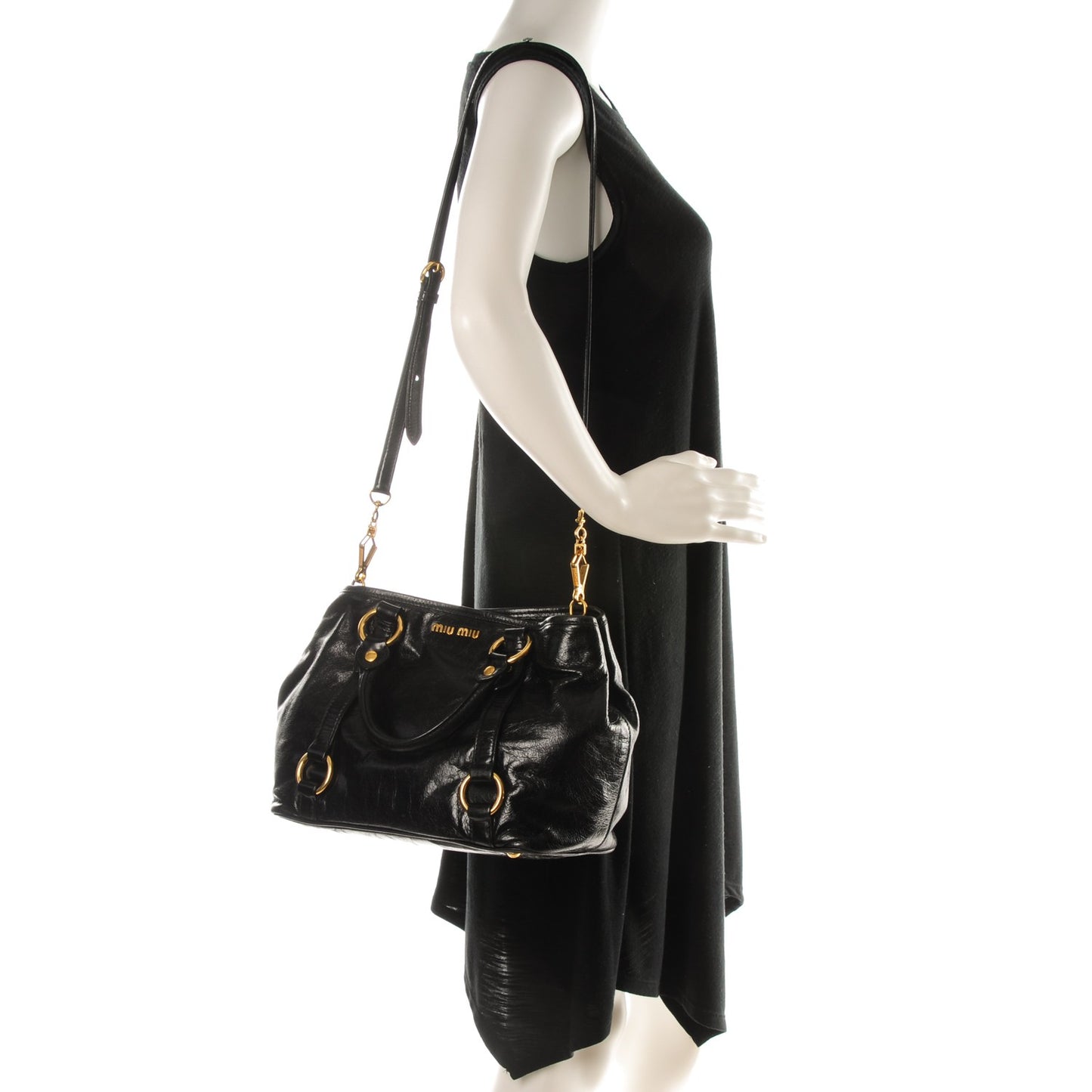 Vitello Shine Tote Black