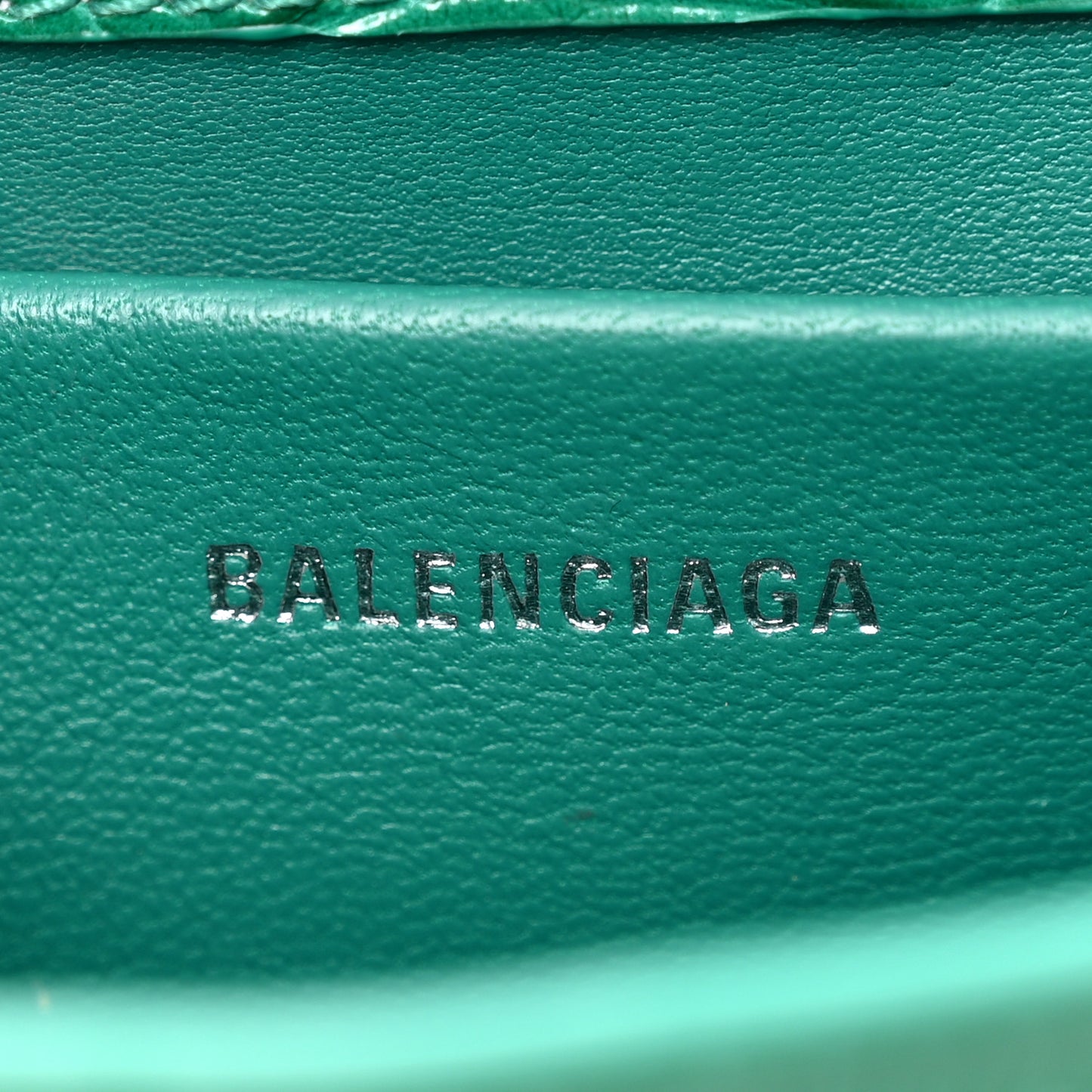 Shiny Super Supple Calfskin Crocodile Embossed Small XX Flap Stretch Bag Jade