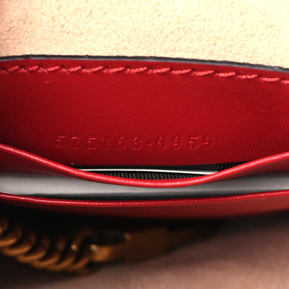 Gucci Calfskin Matelasse Mini GG Marmont 2.0 Bucket Bag Hibiscus Red 7 of 9