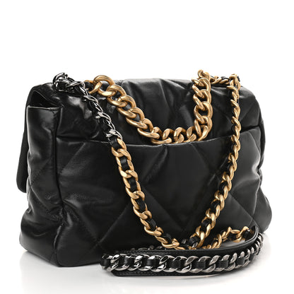 Chanel Lambskin Quilted Large Chanel 19 Flap Black 3 of 9