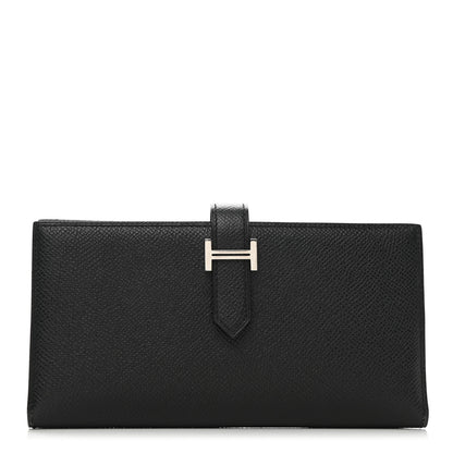 Hermes Epsom Bearn Gusset Wallet Black 1 of 8