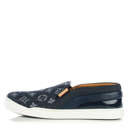 Louis Vuitton Denim Monogram Tempo Sneakers 40 Blue 1 of 9