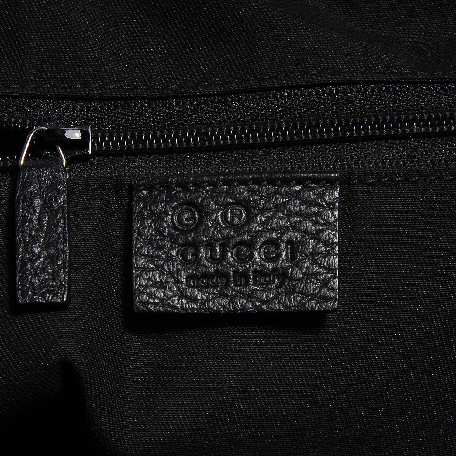 Gucci Denim Monogram Medium Abbey Tote Black 6 of 9