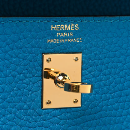 Hermes Togo Kelly Retourne 25 Bleu Zanzibar 6 of 10