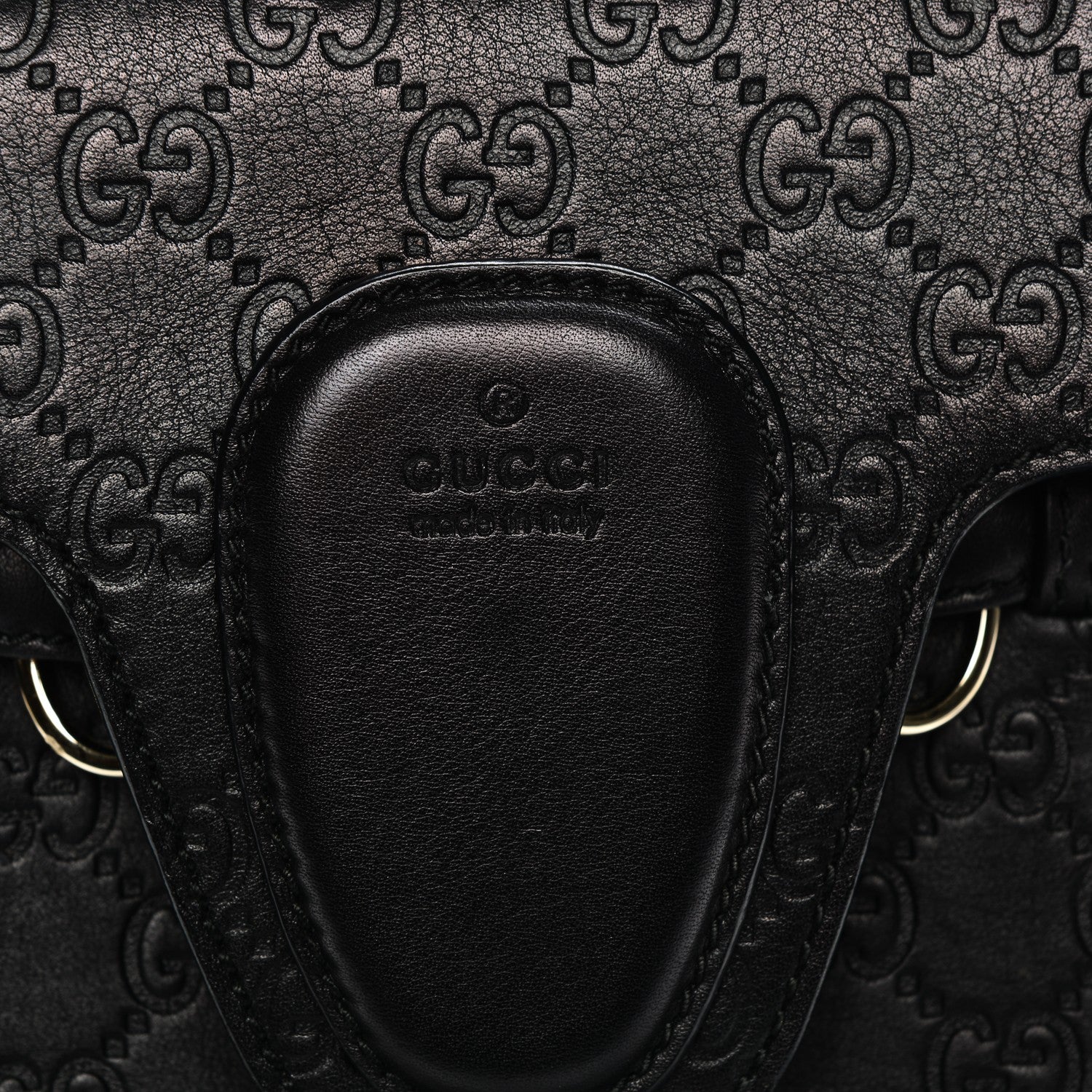Gucci Guccissima Large Emily Chain Shoulder Bag Black 6 of 8