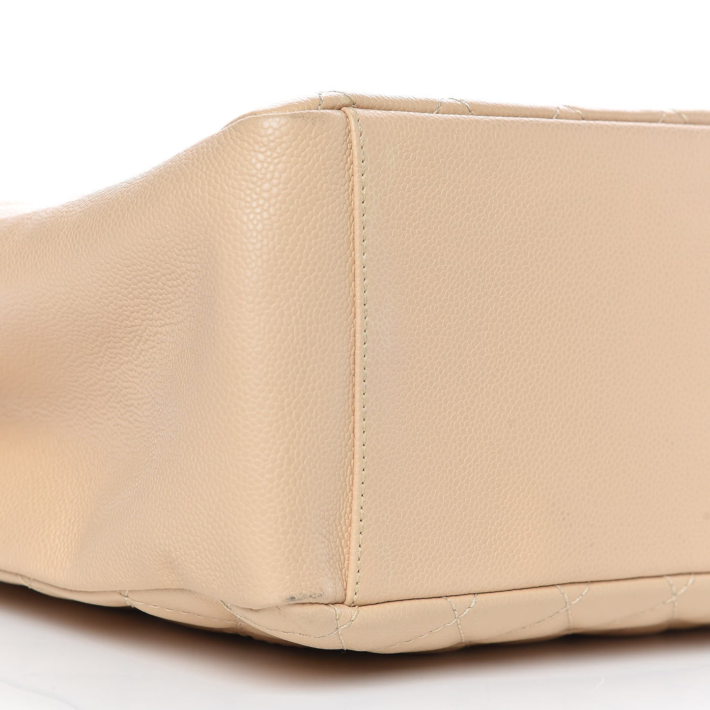 Caviar Quilted Grand Shopping Tote GST Beige Clair