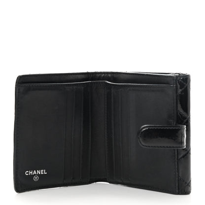 Chanel Patent Quilted Brilliant French Flap Wallet Black 6 of 14