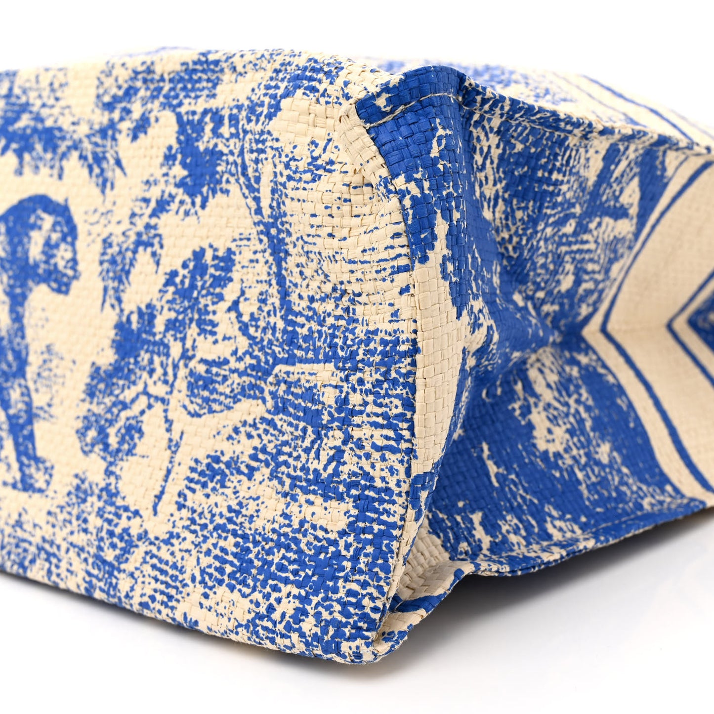 Straw Dioriviera Tote Blue