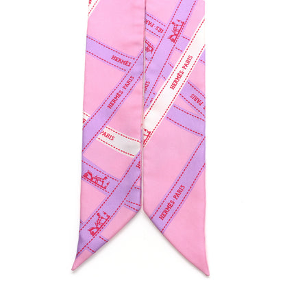 Hermes Silk Bolduc Twilly Pink Multicolor 2 of 5