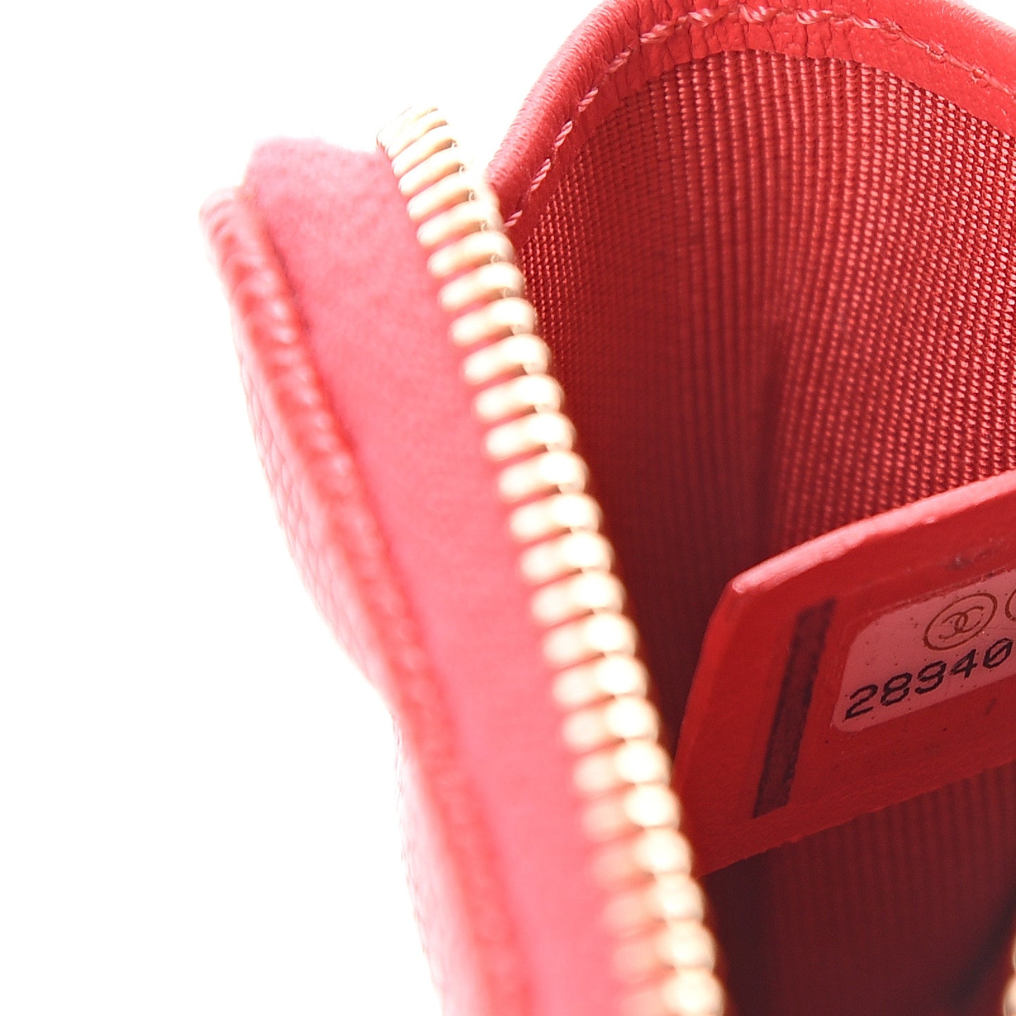 Caviar Quilted Key Holder Case Red