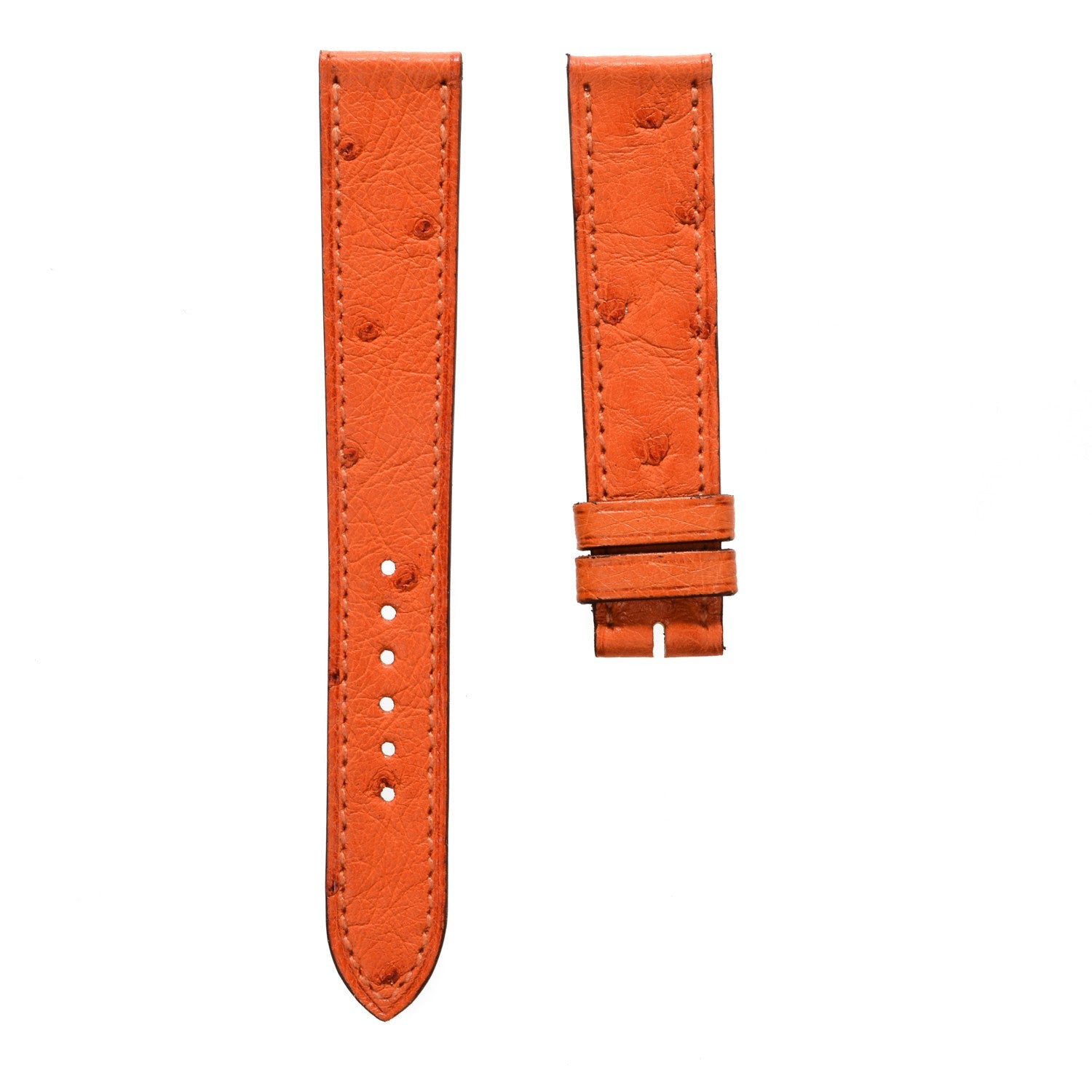 Hermes Ostrich Heure H Hour Watch PM Strap Orange 1 of 3