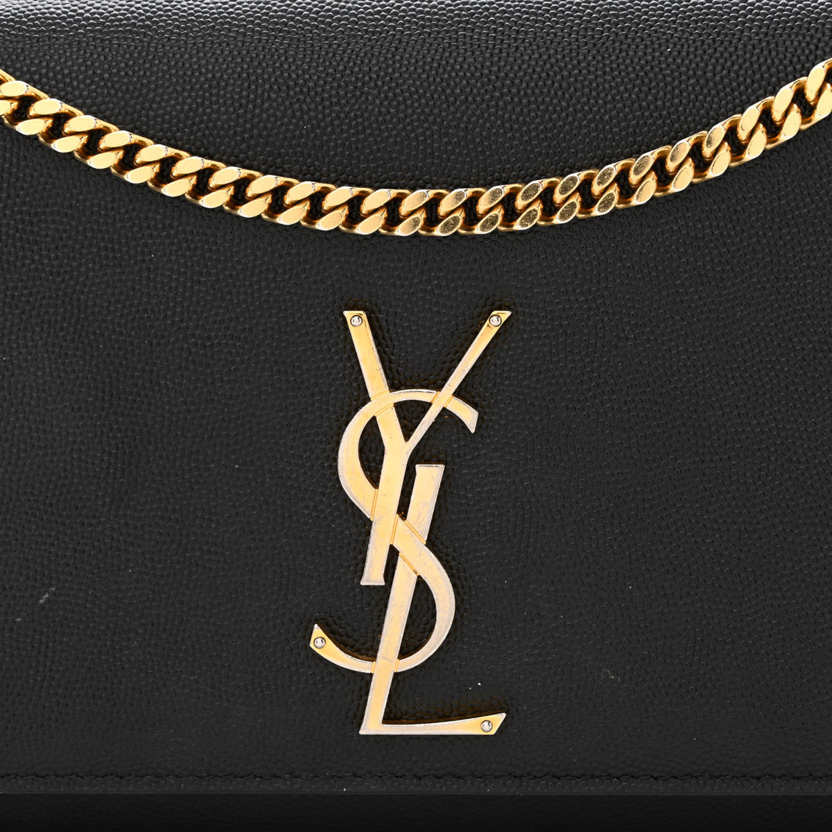 Saint Laurent Grain De Poudre Medium Classic Monogram Kate Satchel Black 8 of 17