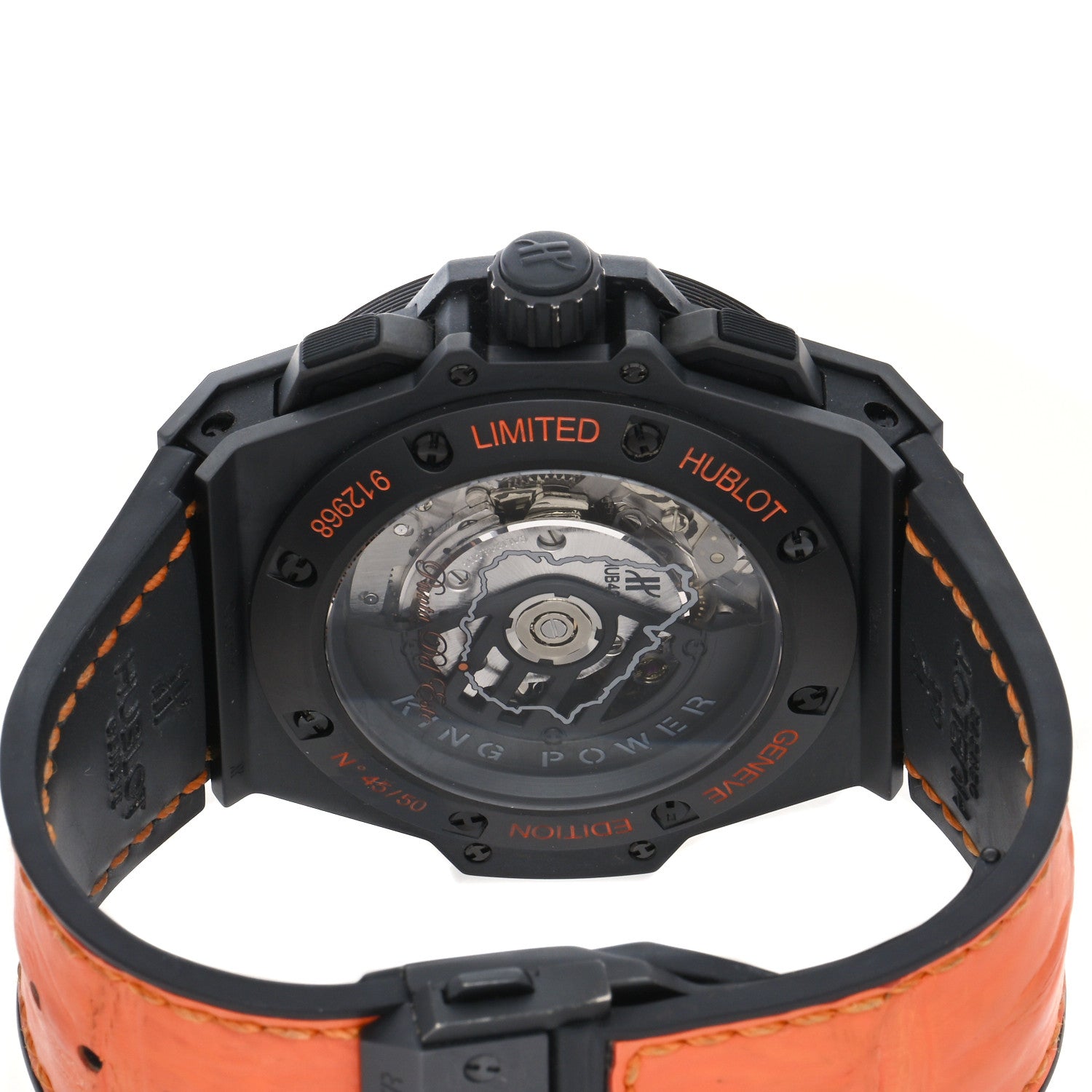 Hublot Ceramic Alligator 48mm King Power Punta del Este Chronograph Automatic Watch Black 710.CI.1129.NR.PDE1 4 of 4