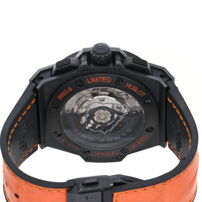 Hublot Ceramic Alligator 48mm King Power Punta del Este Chronograph Automatic Watch Black 710.CI.1129.NR.PDE1 4 of 4