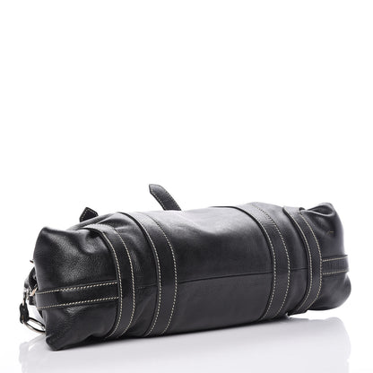 Prada Calfskin Wrapping Satchel Bag Black 4 of 15