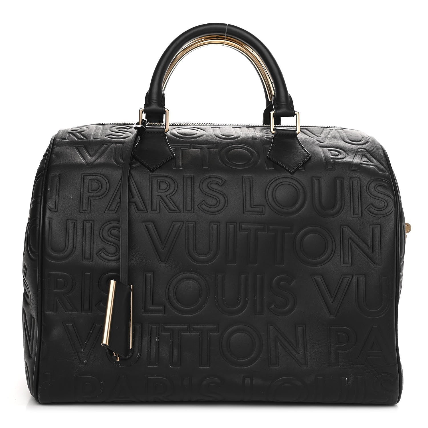 Louis Vuitton Calfskin Embossed Speedy Cube 30 Black 1 of 10