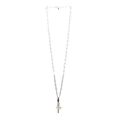Hermes Palladium Permabrass Curiosite Charm Pendant Necklace 2 of 7