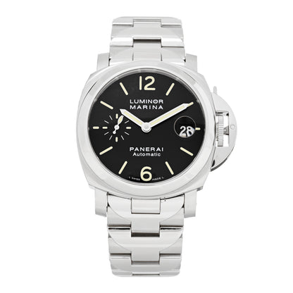 Panerai Stainless Steel 44mm Marina Luminor Automatic Watch Black PAM00050 1 of 5