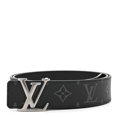 Louis Vuitton Calfskin Monogram Eclipse 35mm LV Initiales Reversible Belt 85 34 1 of 5