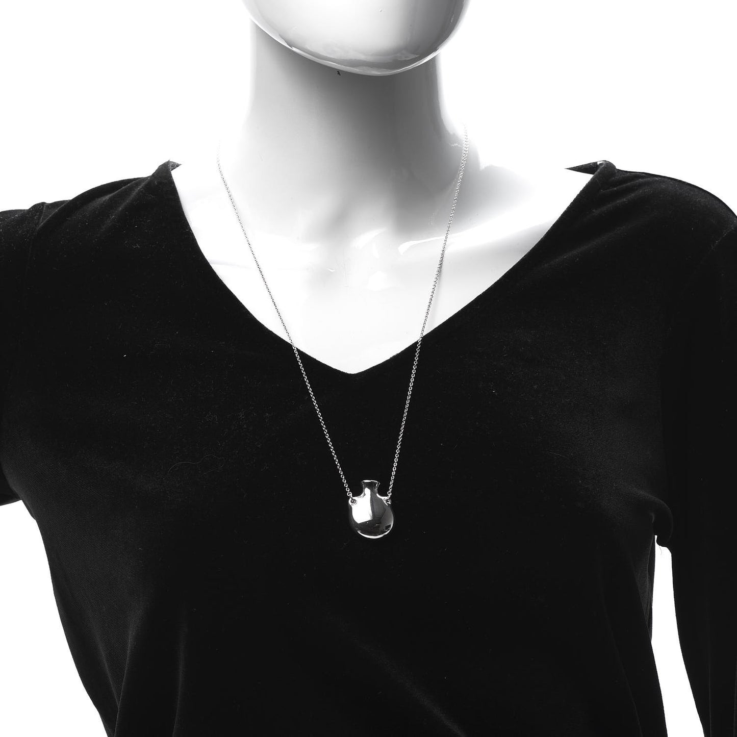 Sterling Silver Small Elsa Peretti Bottle Pendant Necklace