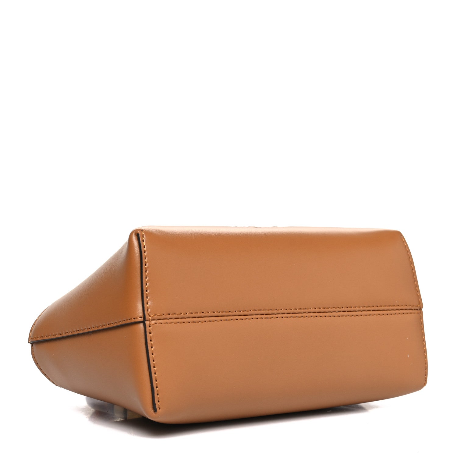 Fendi Vitello King Plexiglass Logo Embossed Mini By The Way Top Handle Boston Bag Caramello 4 of 10