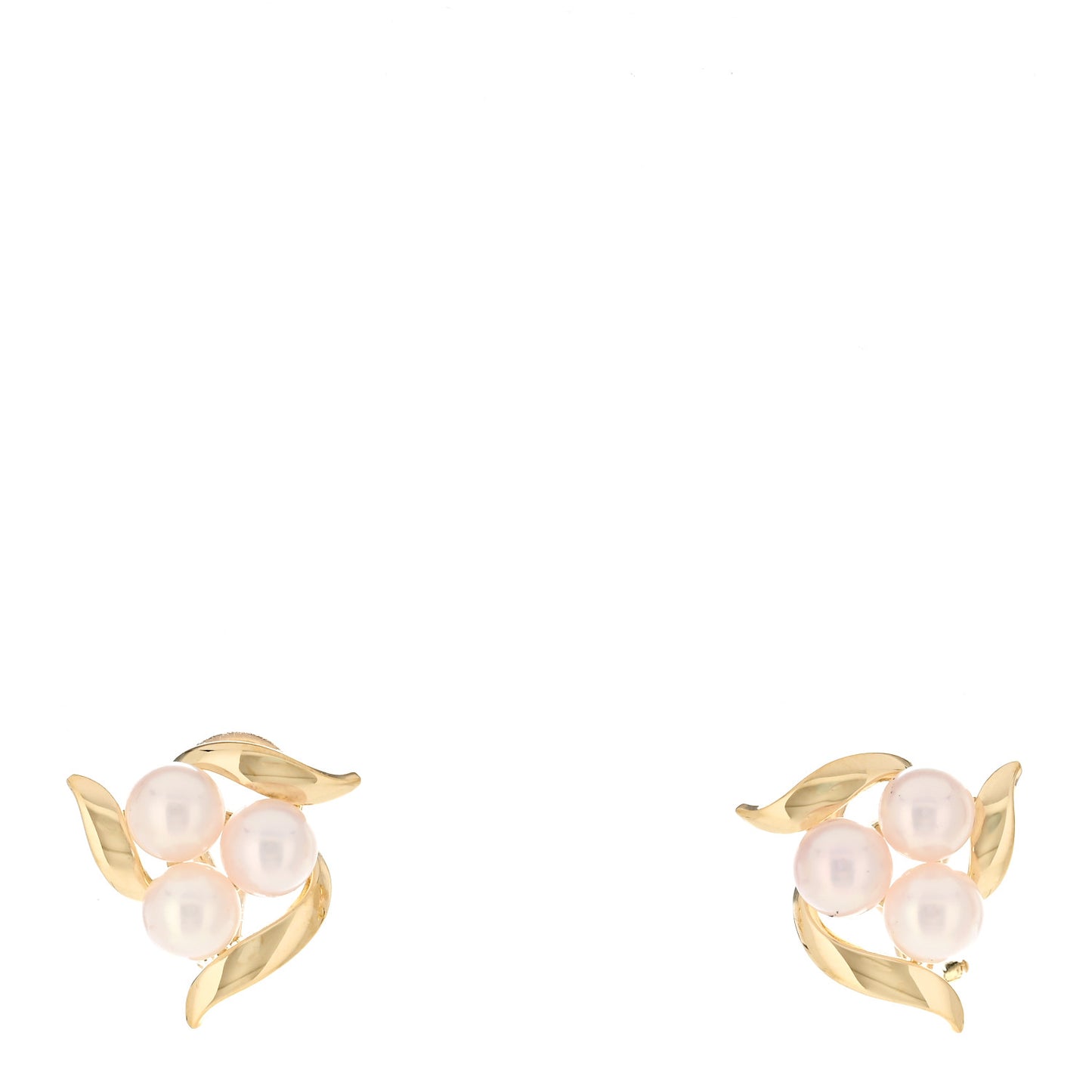18K Yellow Gold Akoya Pearl 5.5-6mm Stud Earrings