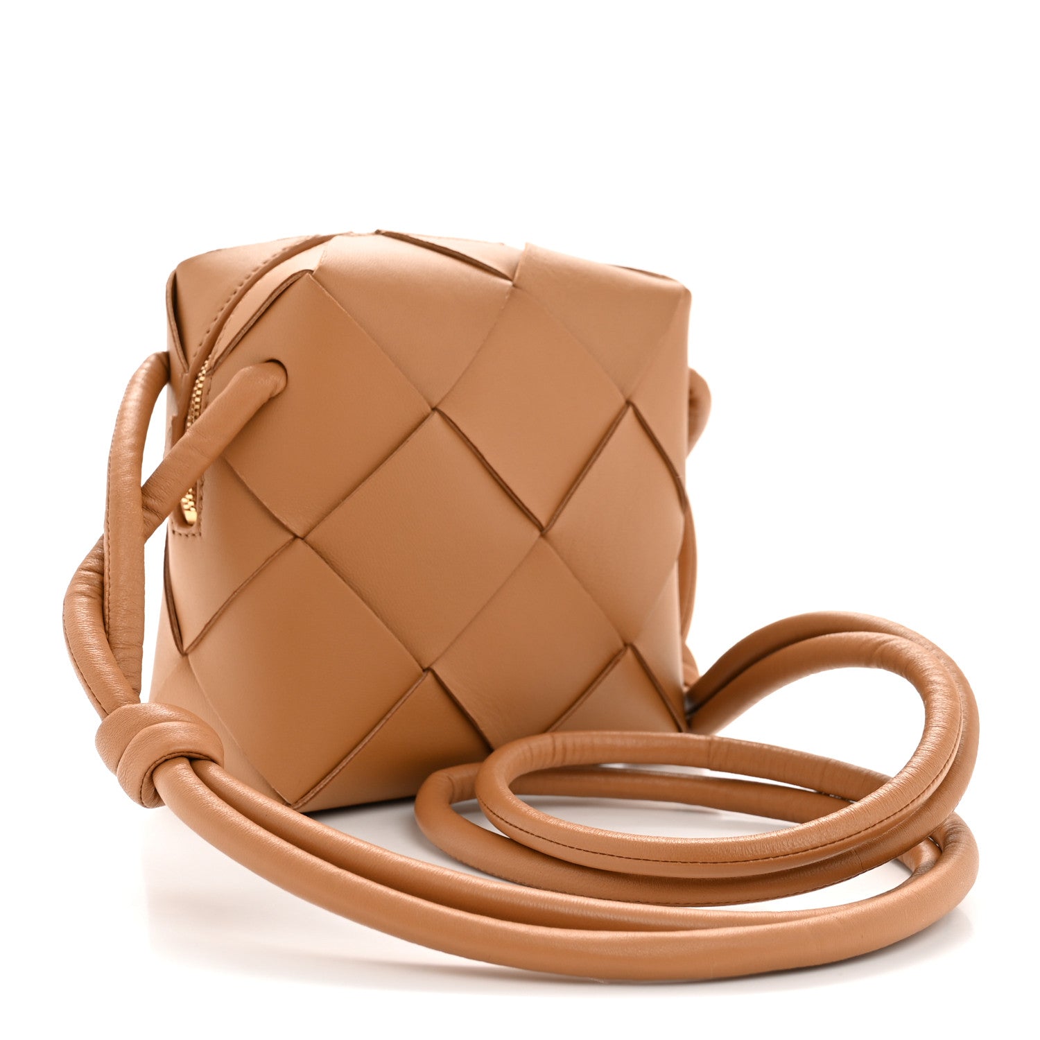 Bottega Veneta Lambskin Maxi Intrecciato Mini Cassette Camera Bag Acorn 3 of 10