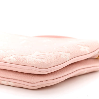 Louis Vuitton Empreinte Monogram Double Zip Pochette Rose 11 of 12