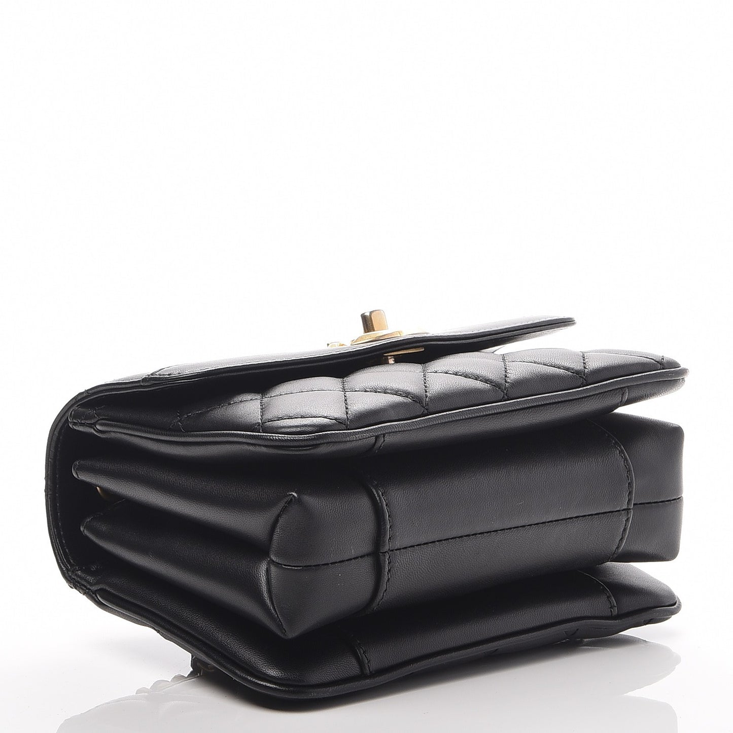 Lambskin Quilted Small Coco Vintage Flap Black