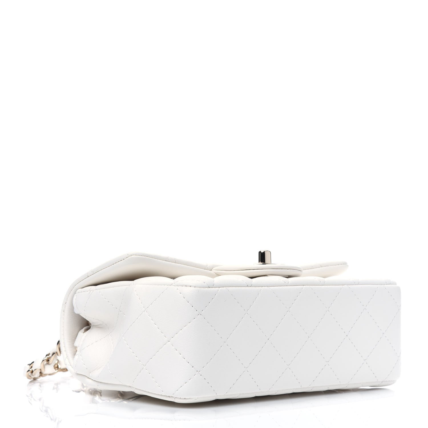 Chanel Lambskin Quilted Mini Rectangular Flap White 4 of 12