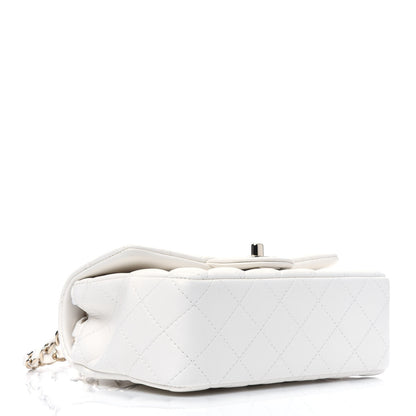 Chanel Lambskin Quilted Mini Rectangular Flap White 4 of 12
