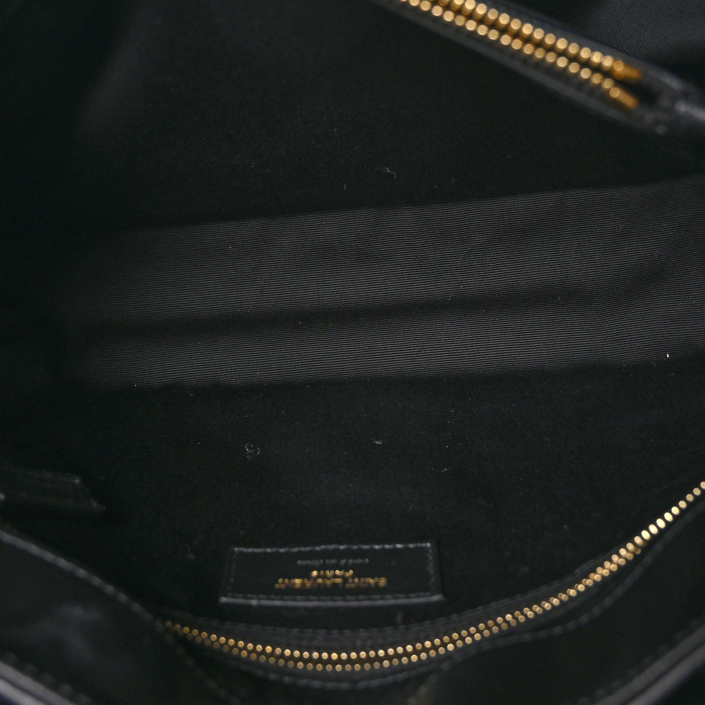 SAINT LAURENT Calfskin Y Quilted Monogram Medium Loulou Chain Satchel Black