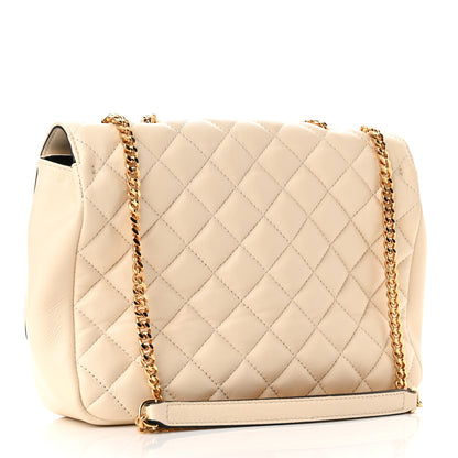 Versace Nappa Quilted Medusa Chain Crossbody Beige 3 of 13