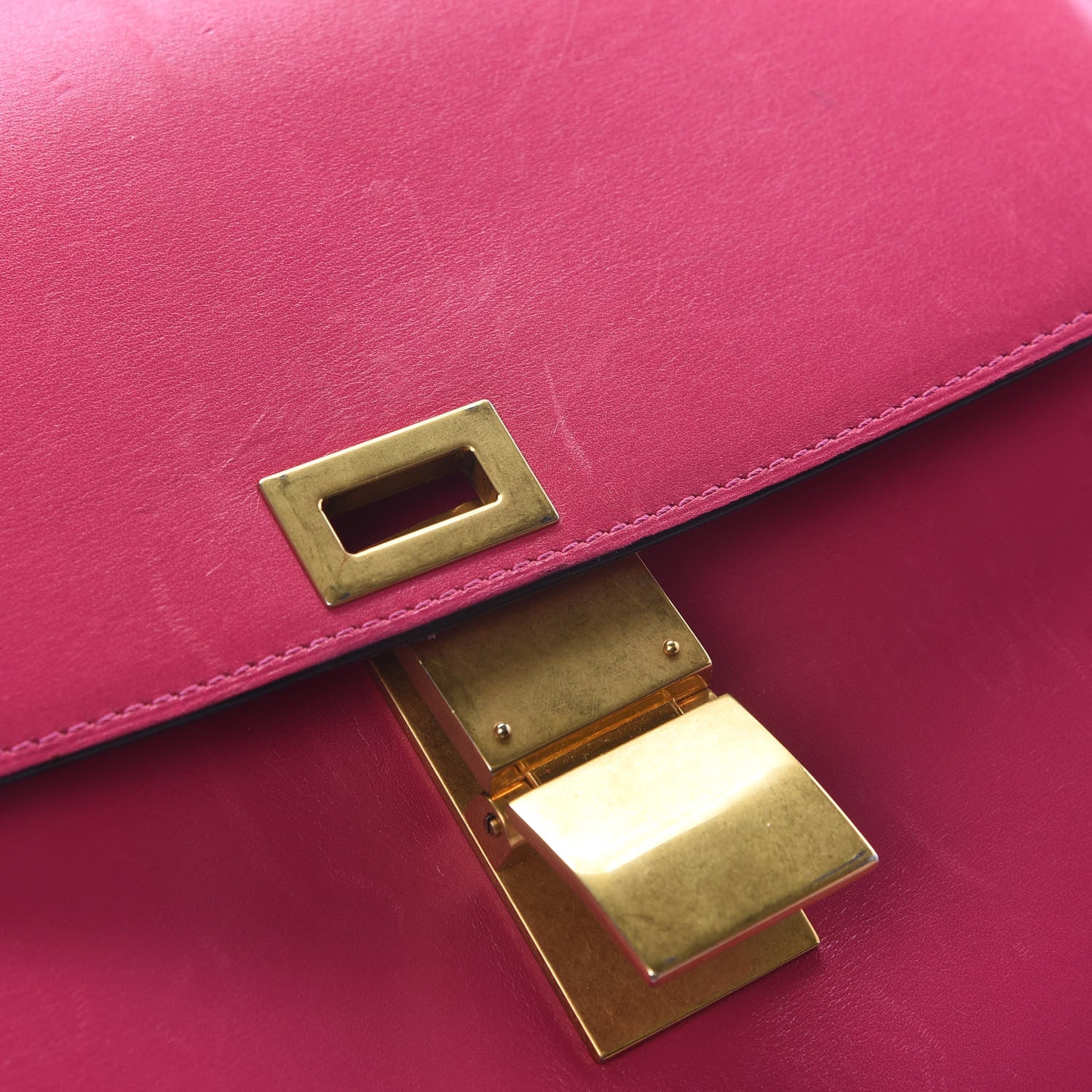 Celine Box Calfskin Medium Classic Box Flap Bag Hibiscus 8 of 9