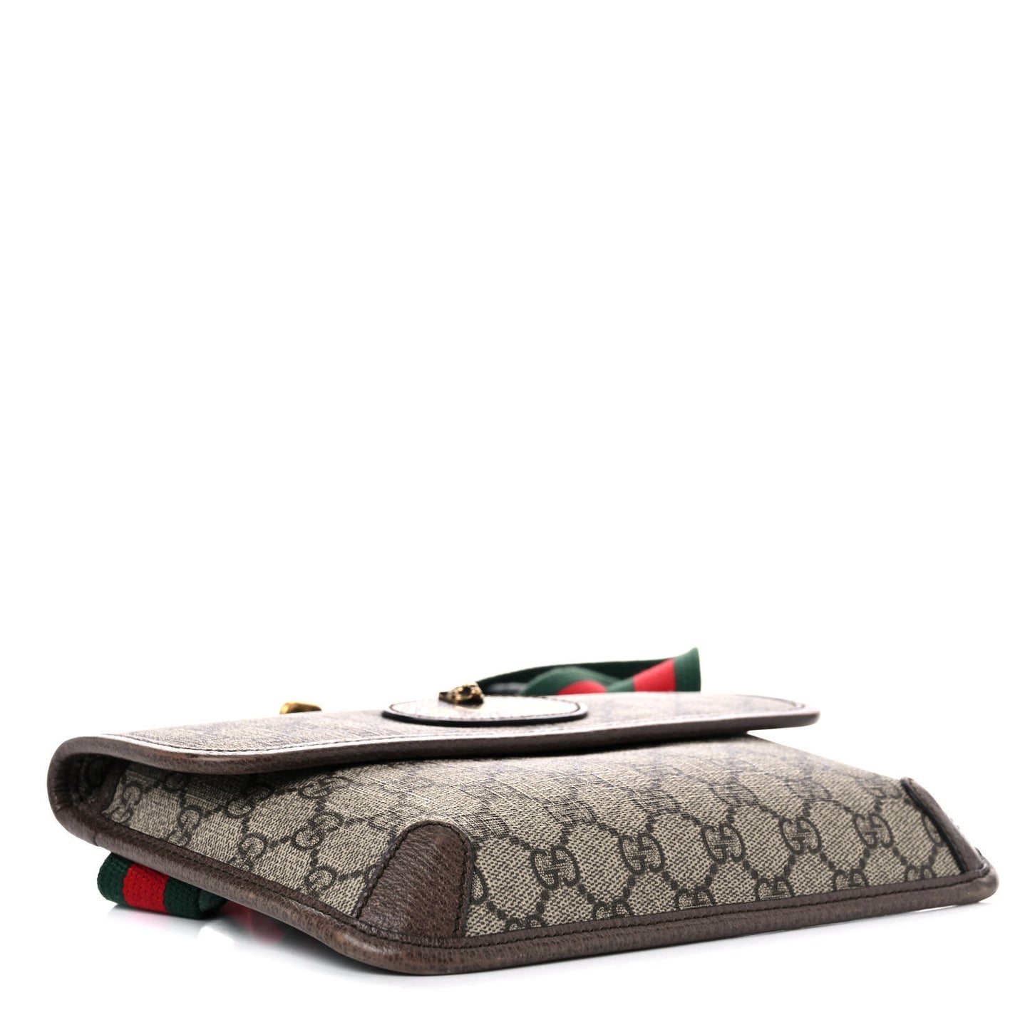 GG Supreme Monogram Neo Vintage Web Belt Bag Brown