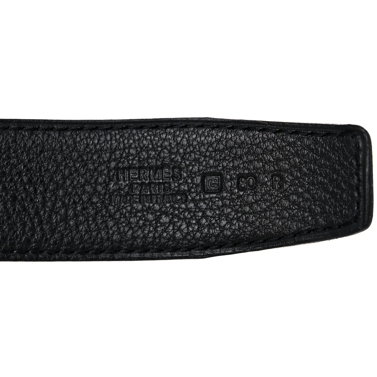 Hermes Box Togo 32mm Belt Strap 80 Rouge H Black 3 of 9