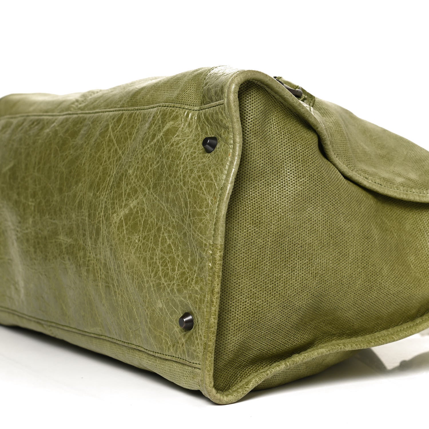 Balenciaga Agneau Perforated Classic Hardware Work Light Olive 10 of 12