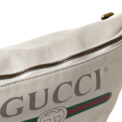 Gucci Grained Calfskin Logo Belt Bag White 12 of 13