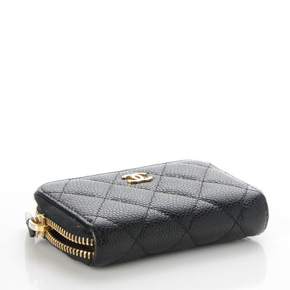 Chanel Caviar Quilted Zip Coin Purse Black 4 of 7