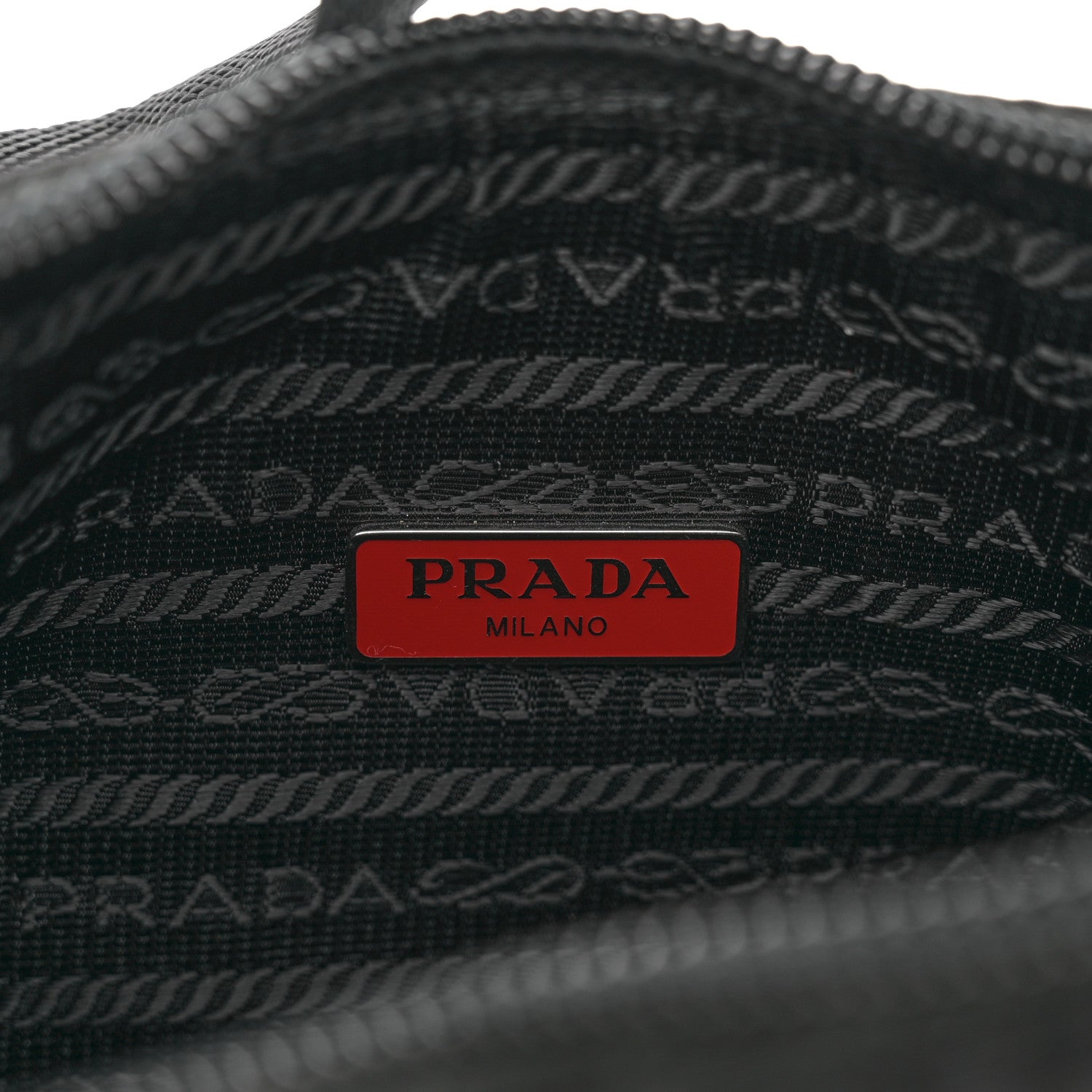 Prada Tessuto Nylon Saffiano Lunar New Year Mini Re-Edition 2000 Bag Black Fuoco 6 of 10